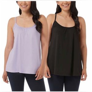 2Pack 32 Degrees Cool Ladies Bra Top Cami